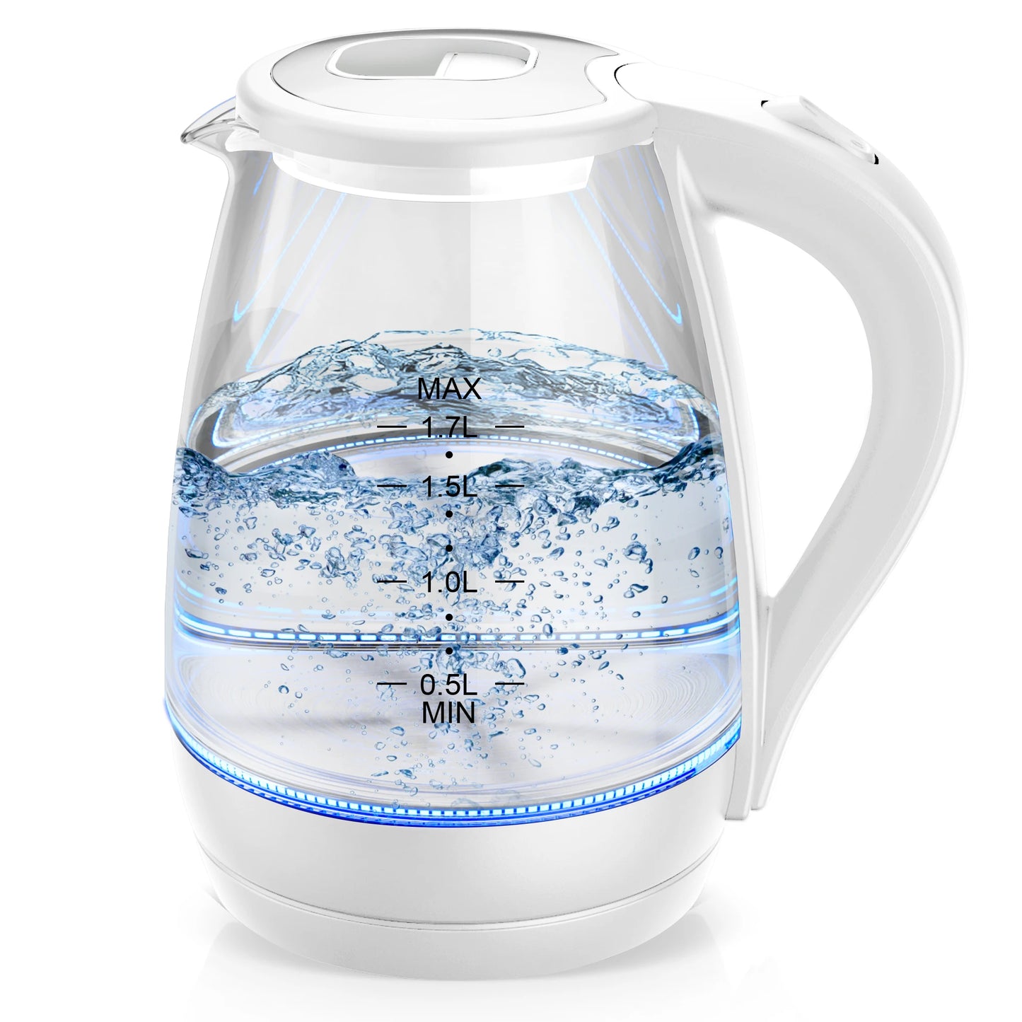 Electric Tea Kettle -  1.7L Borosilicate Glass Electric Kettle