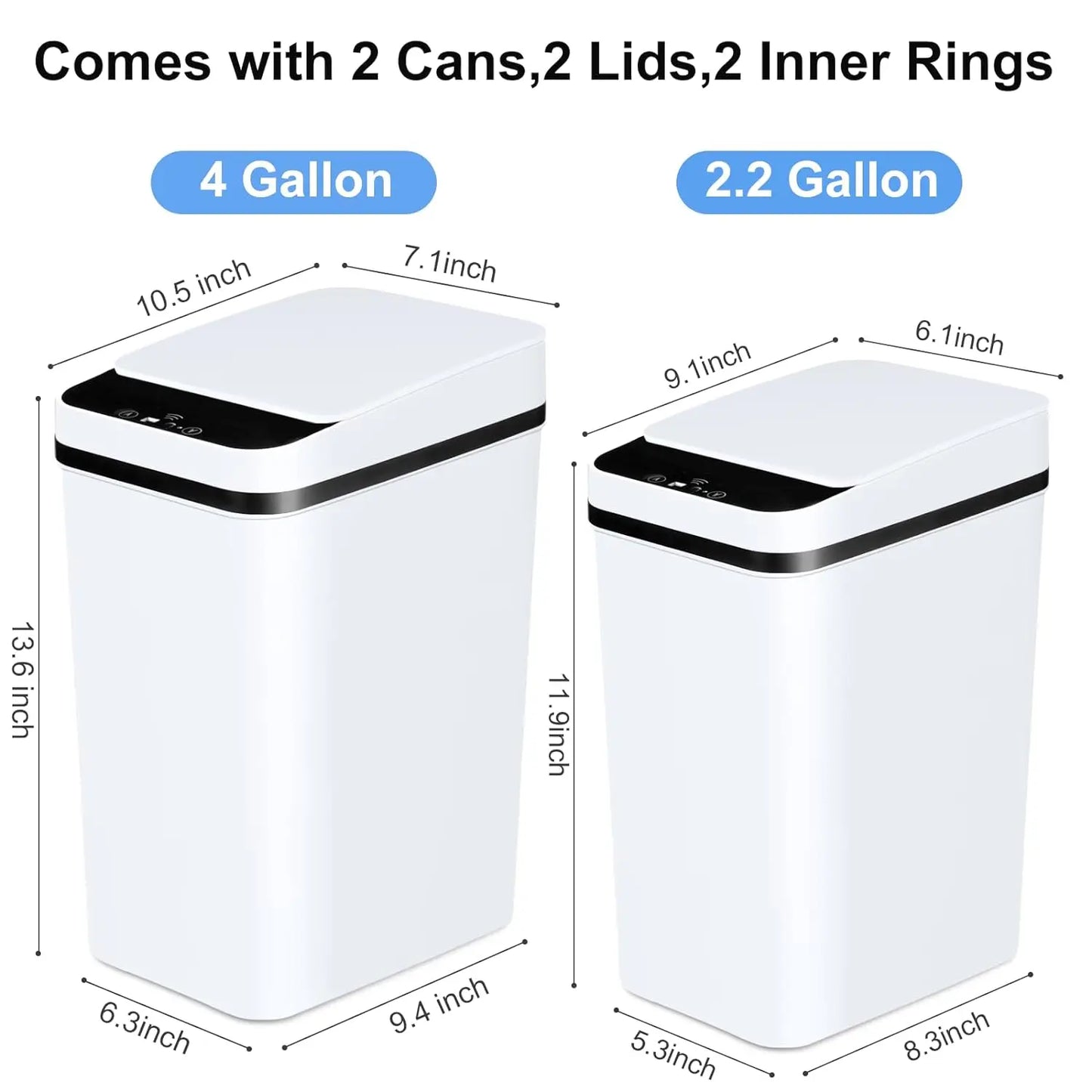 Bathroom Automatic Trash Can Touchless Motion Sensor