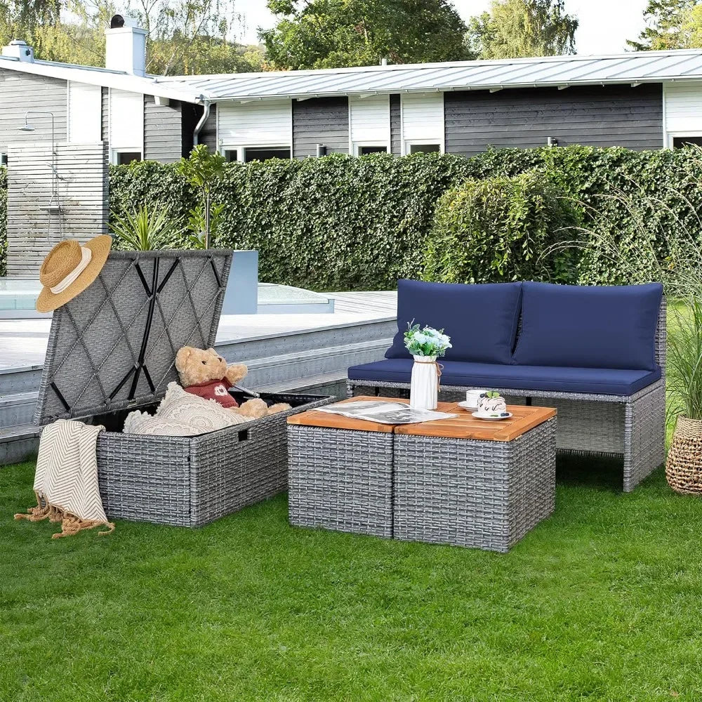 Outdoor Daybed Set Multifunctional Patio Day Bed