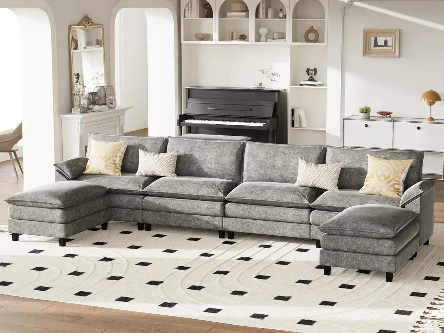 Modular Sectional Sofa Couch, U Shaped Sofa Couch