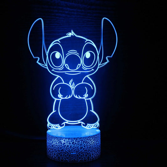 3D Illusion Stitch Night Light With Remote Control