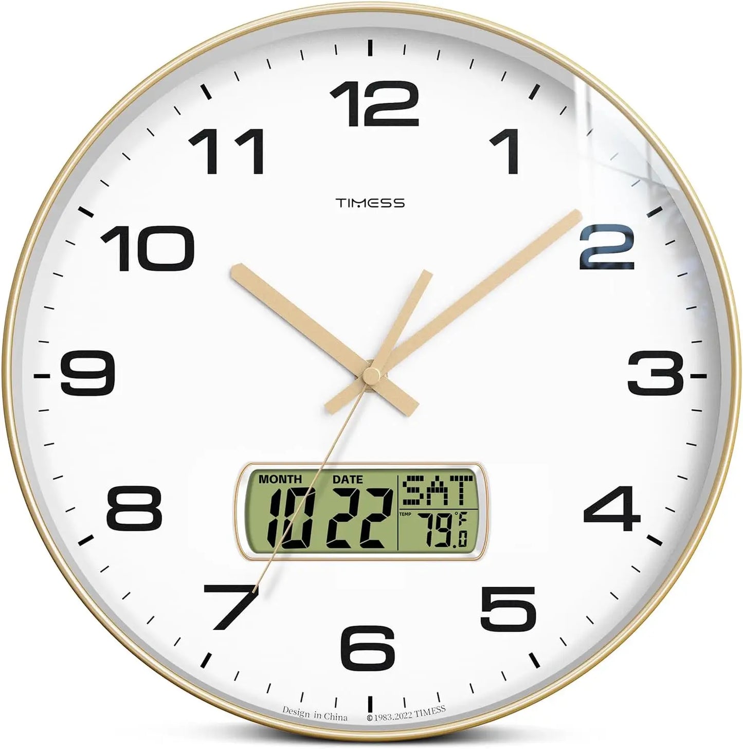 Calendar Wall Clock,3 Sizes 4 Colors Optional With