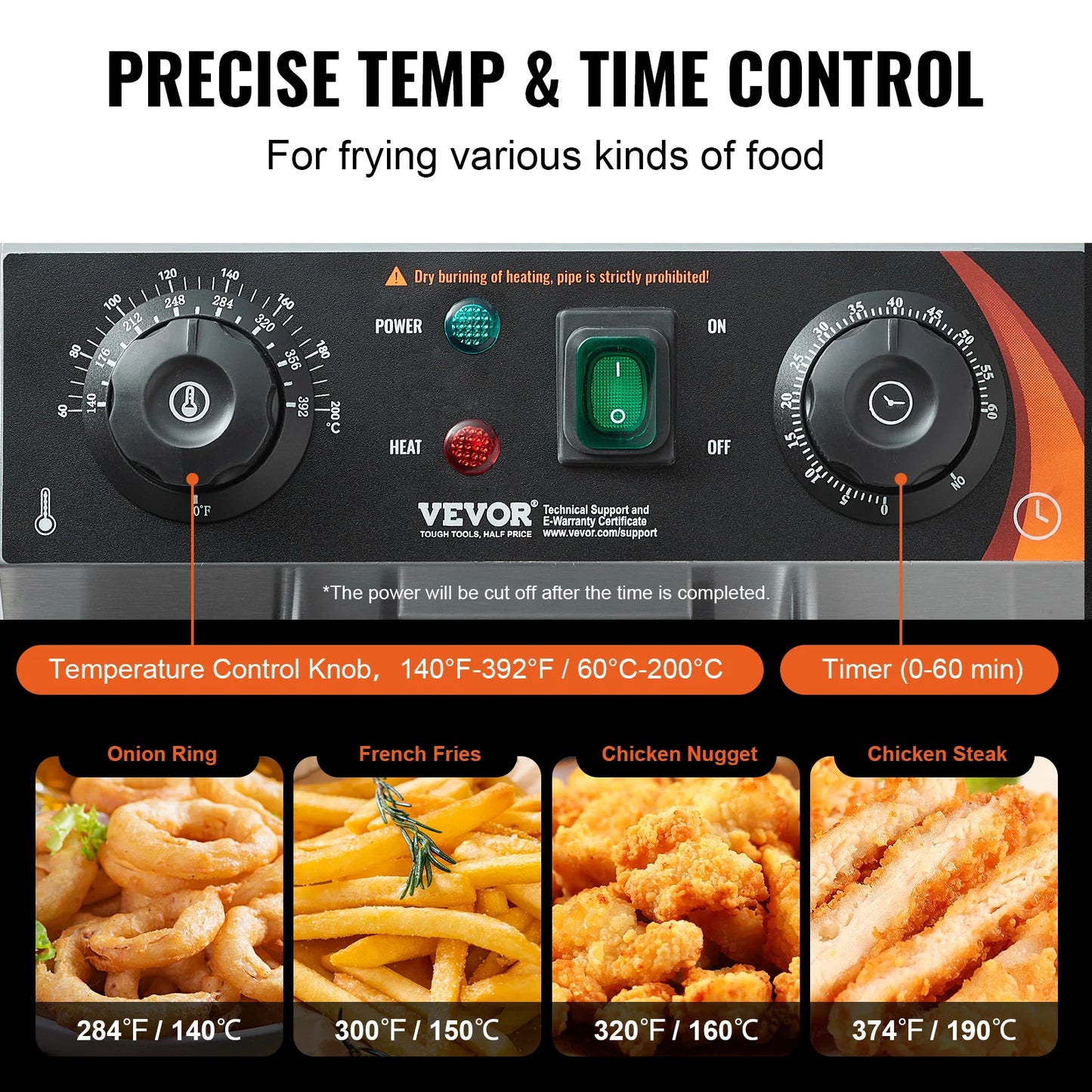 Commercial Deep Fryer Electric Countertop Fryer with