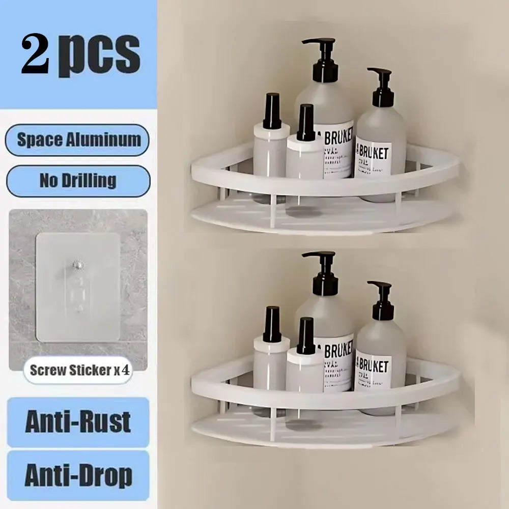 Bathroom Shelf No Drill Wall Mounted Shampoo Bottle