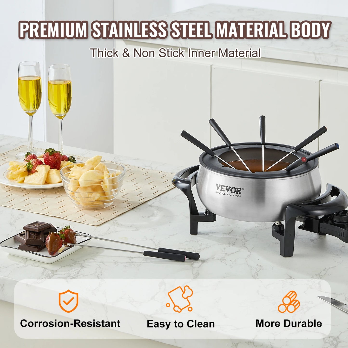 3Qt Electric Chocolate cascade Melting Pot Fondue Pot