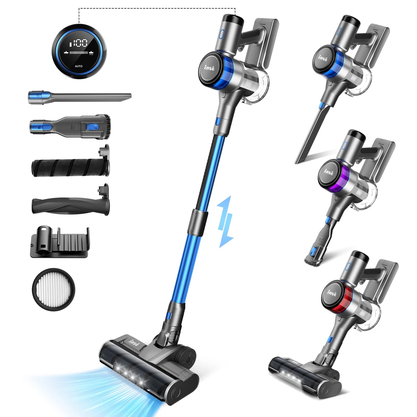 30KPa 400W Stick Cordless Vacuum Cleaner Up To 55Mins