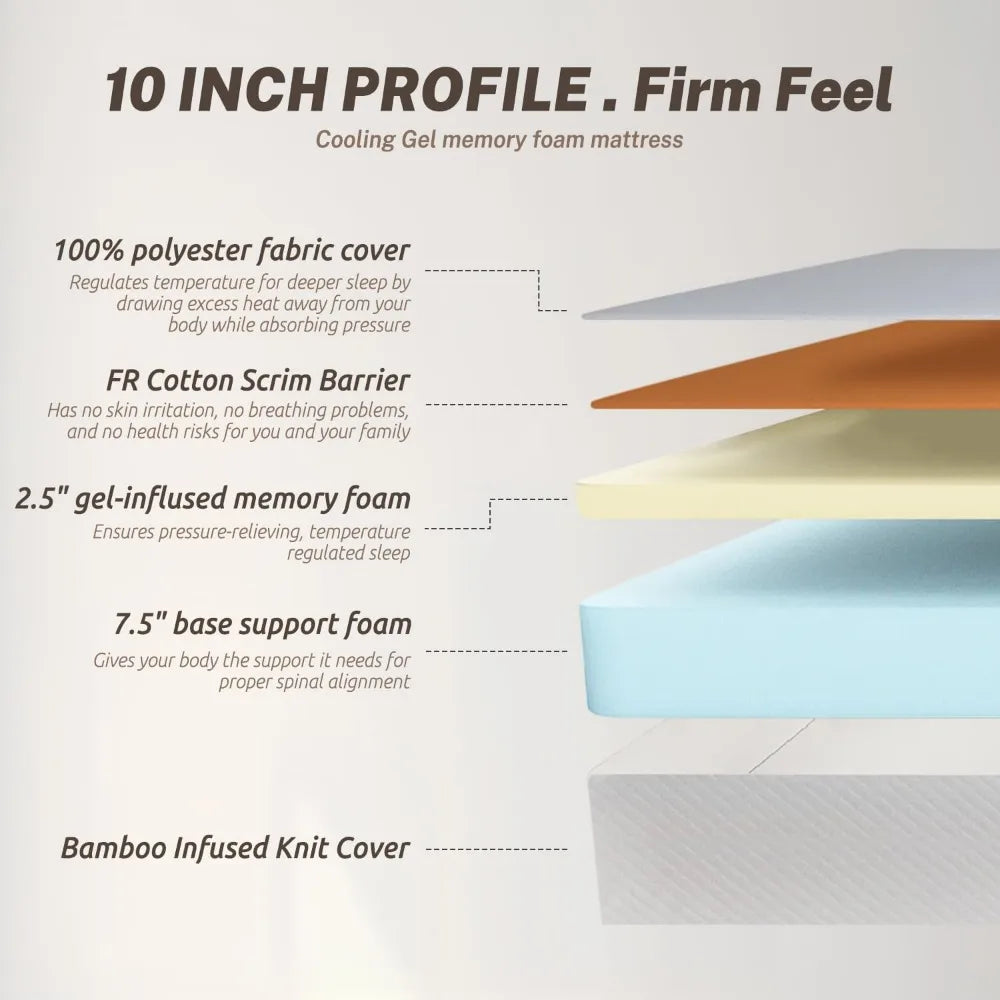 Full Size Mattress For Pressure Relief & Cooler