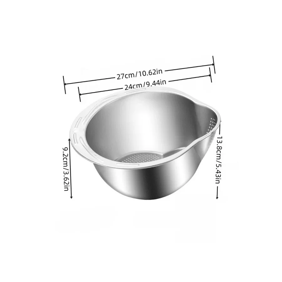 Rice Washer Strainer Bowl Stainless Steel rice