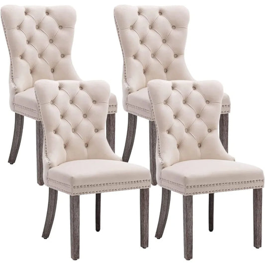 Dining Chair Set Of 4 With Nail head