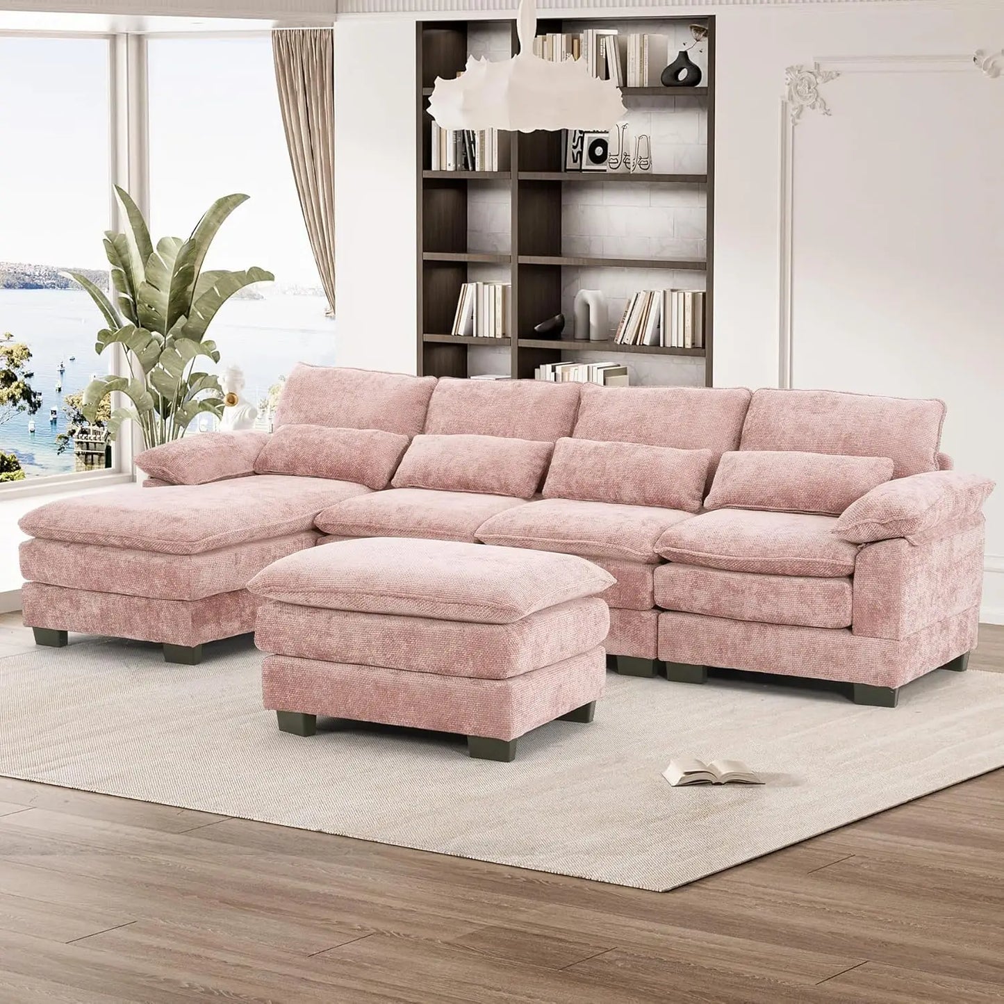 U Shape Sectional Sofa Cloud Couch For Living