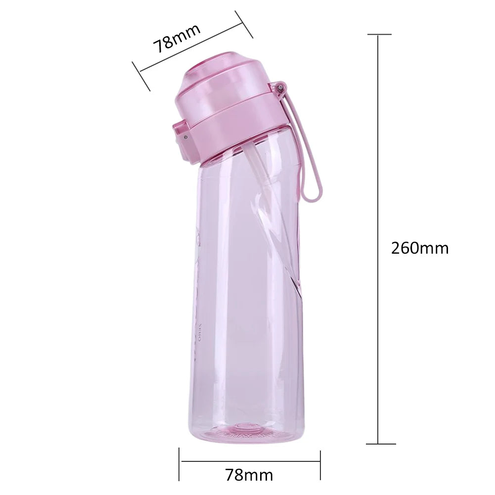 650ML Fragrant Water Bottle With Straw Fruit Scent