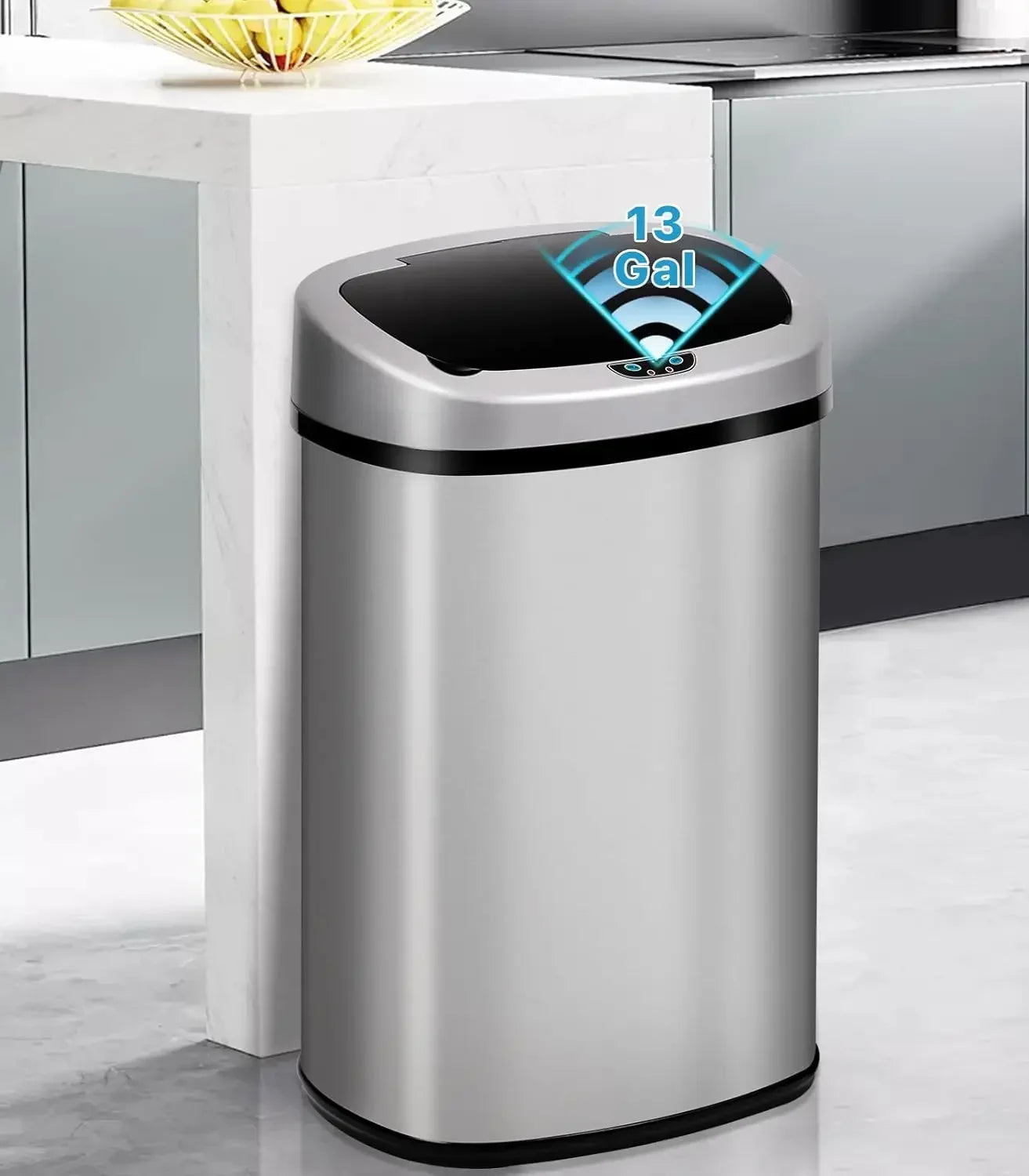 Automatic Trash Can 13 Gallon Garbage Can With