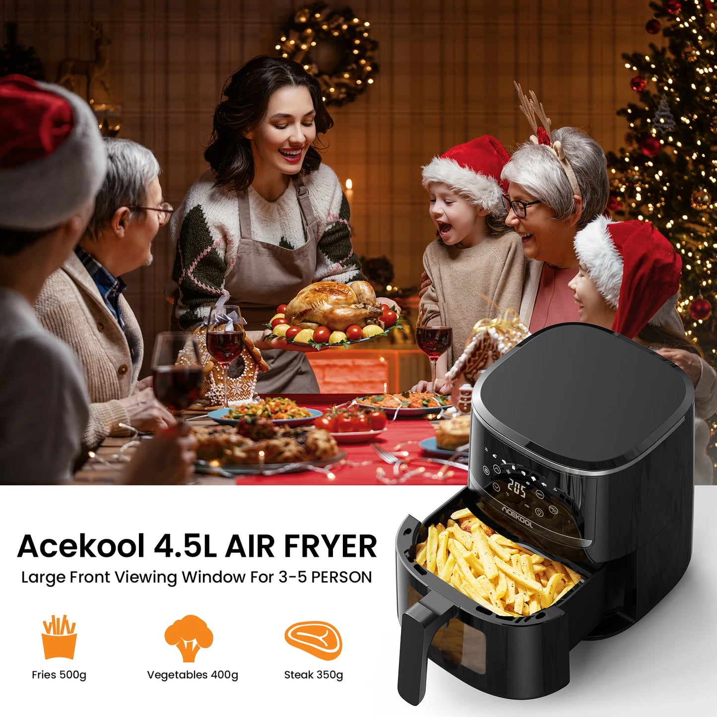 5 Quart Digital Display Air Fryer Toaster Oven