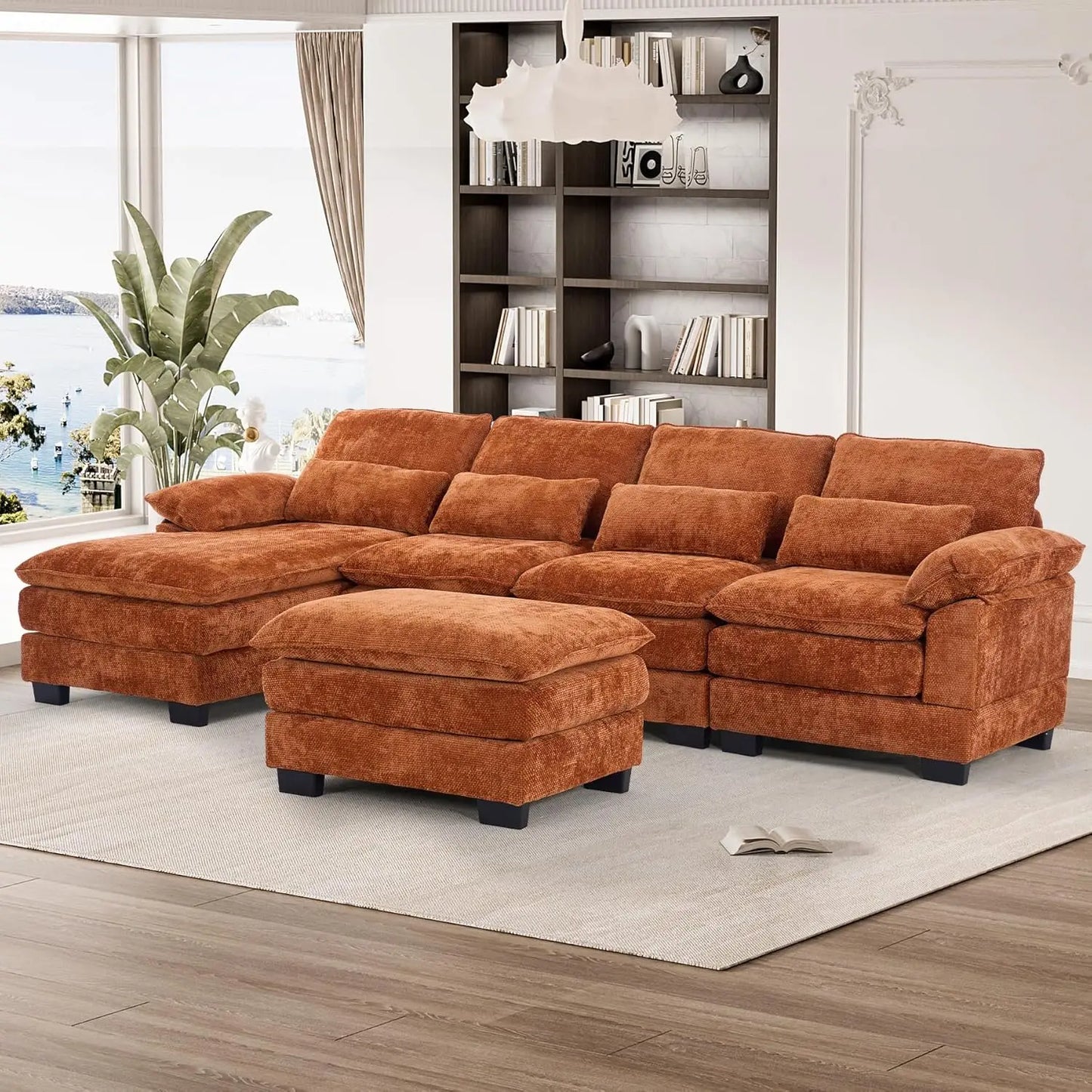 U Shape Sectional Sofa Cloud Couch For Living