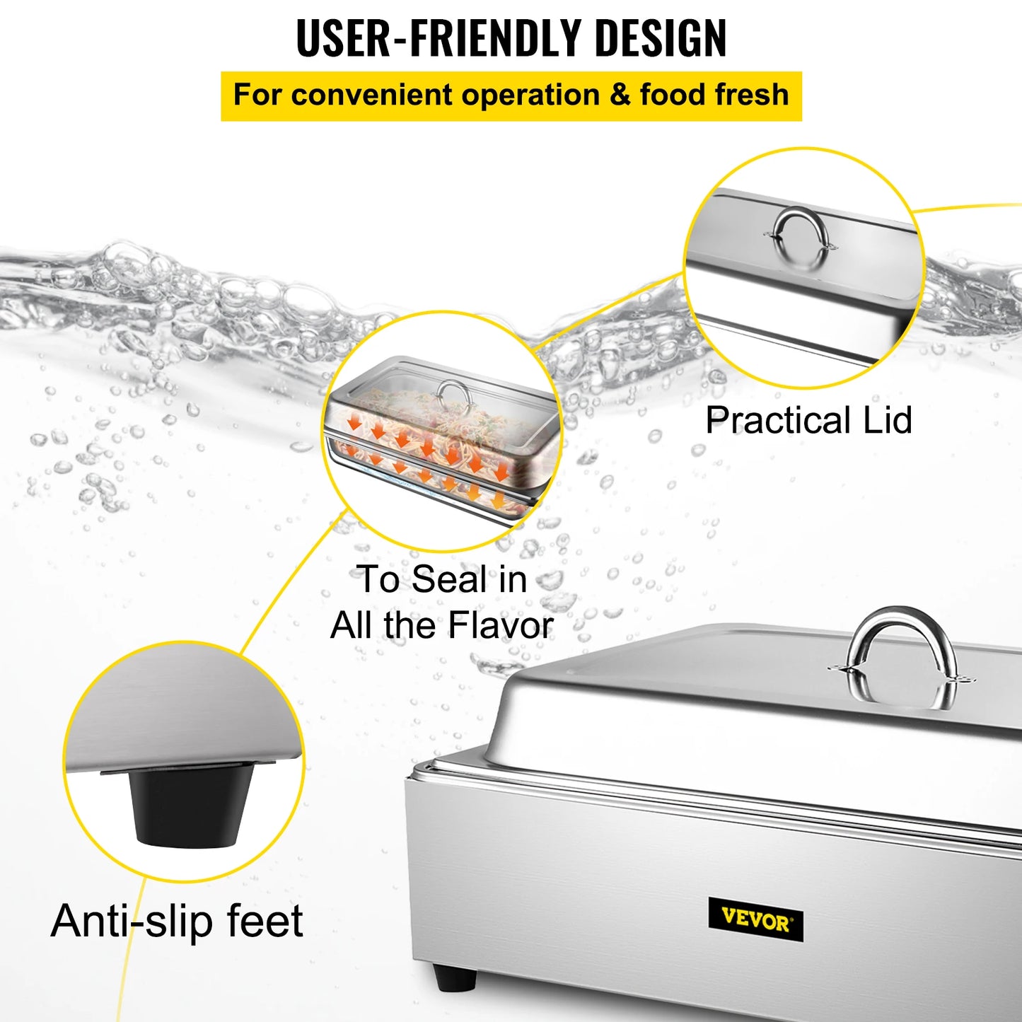 Commercial Food Warmer Stainless Steel Full-Size