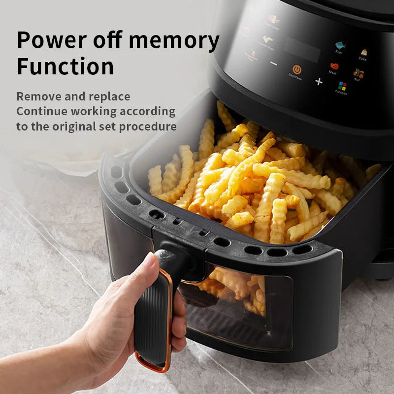 8L Visual Multifunctional Electric Air Fryer LCD screen