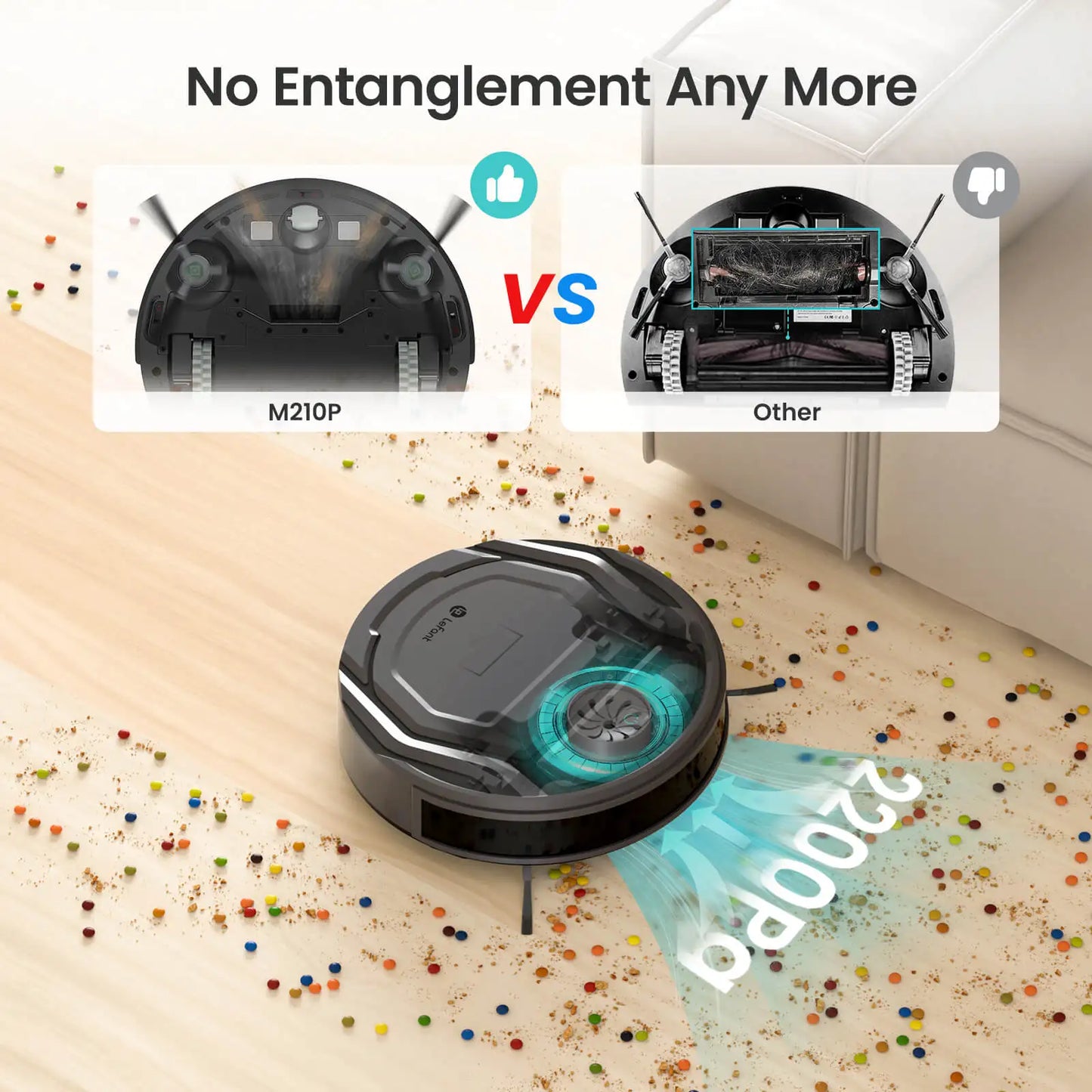 Robot Vacuum Cleaner Powerful Suction, 120 Mins Runtime