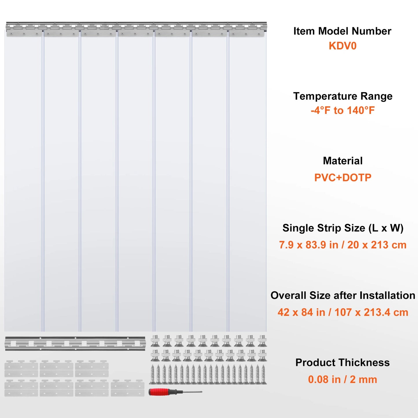 Strip Curtain Clear PVC Strip Door Curtain