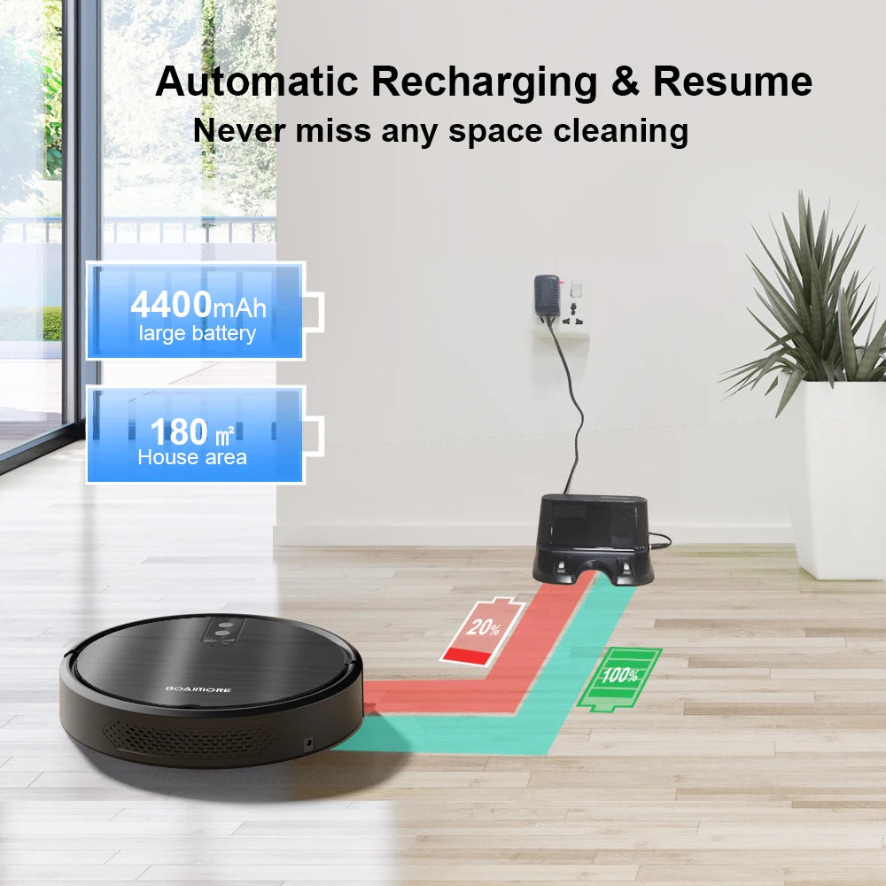 Smart Vacuum Cleaner Robot 3600PA Sweeper Floor