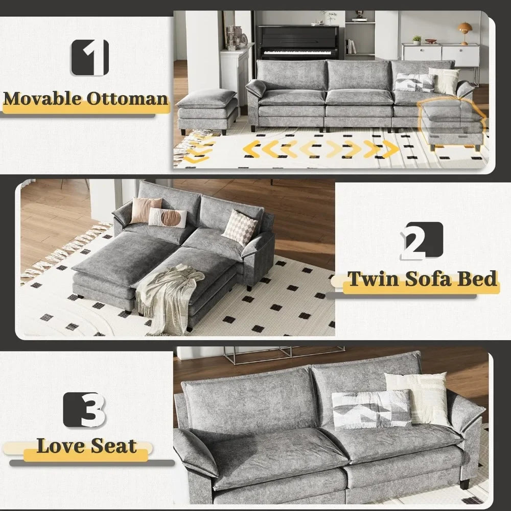 Modular Sectional Sofa Couch, U Shaped Sofa Couch