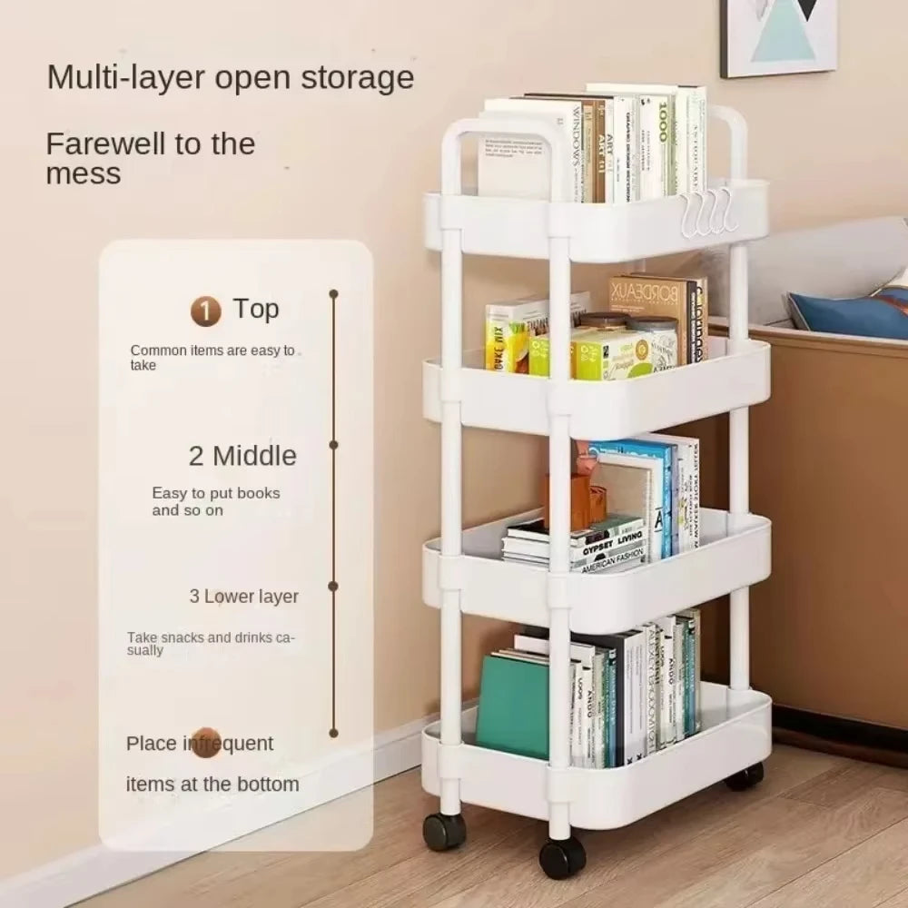 Multi-Layer Trolley Rack Trolley Cart with Wheels