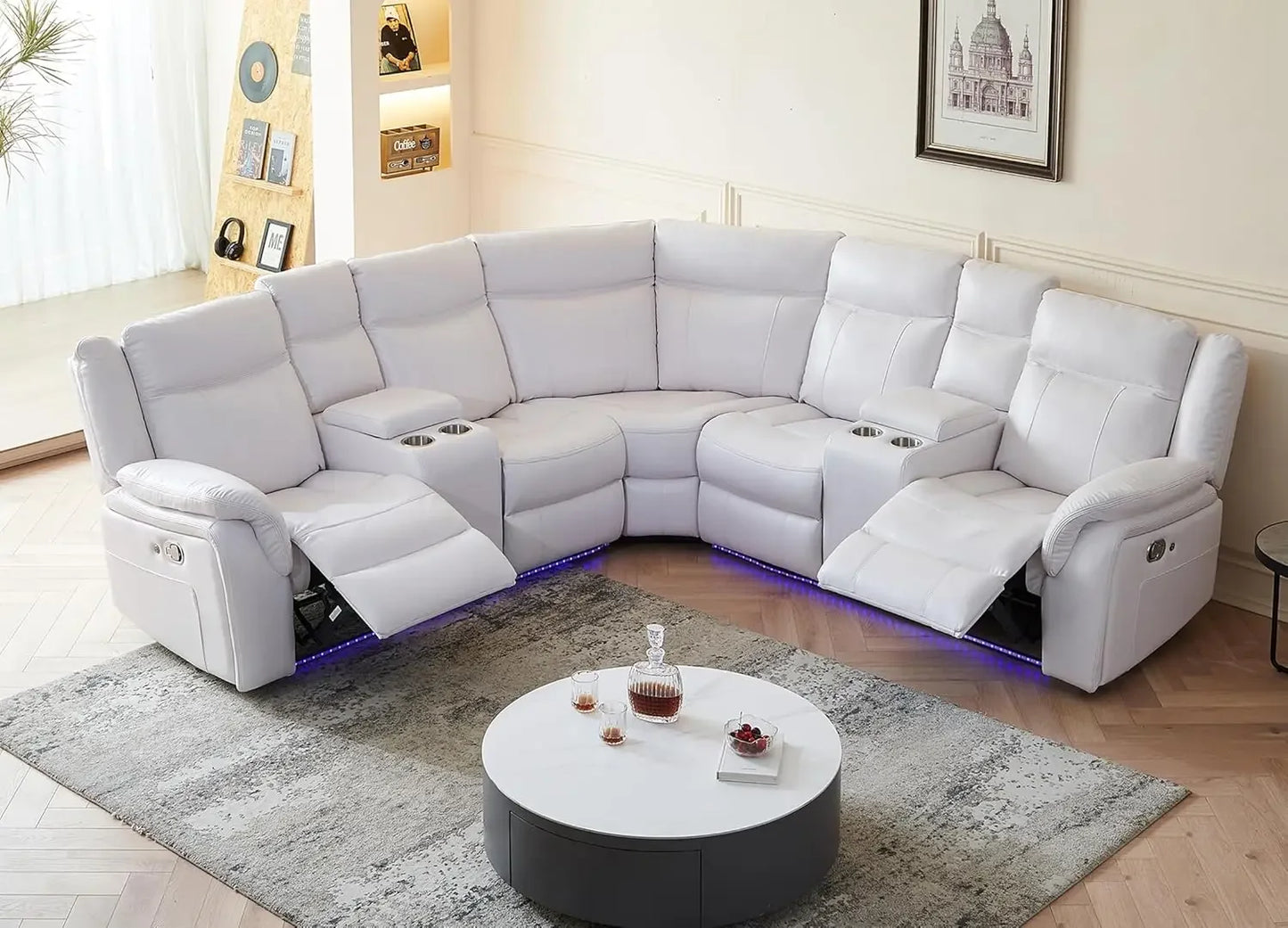 Recliner, Manual Recliner Sofa Sectional Couches With