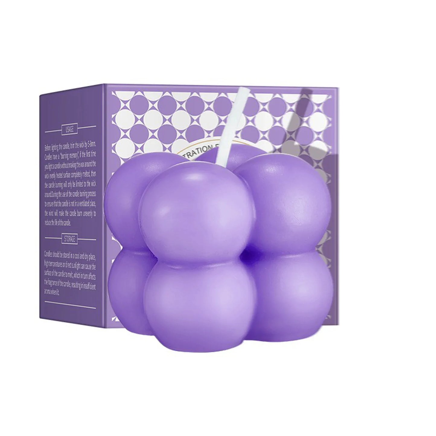 Decorative Lavender Scented Bubble Candle for Home