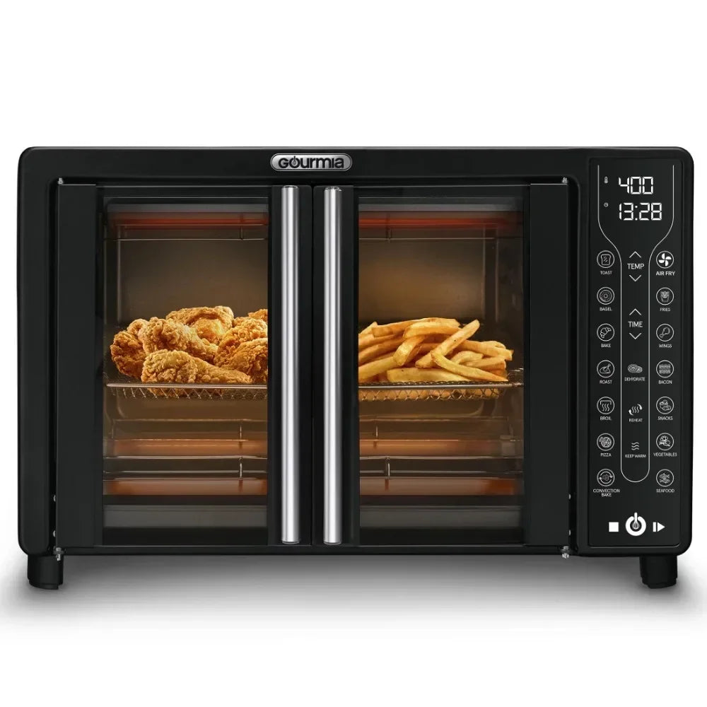 l French Door Air Fryer Toaster Oven, Black