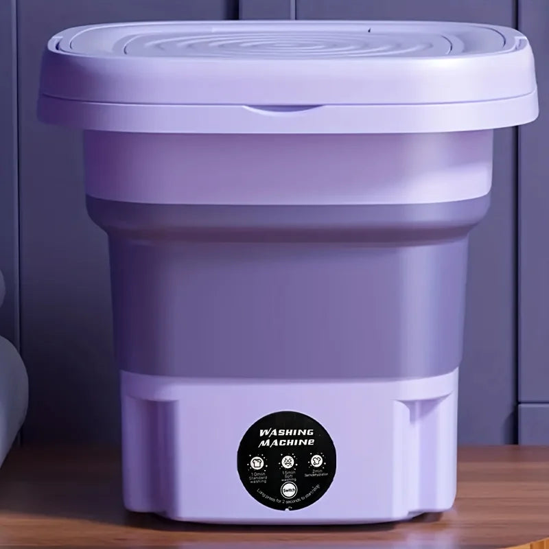 8L Portable Small Foldable Washing Machine With Spin