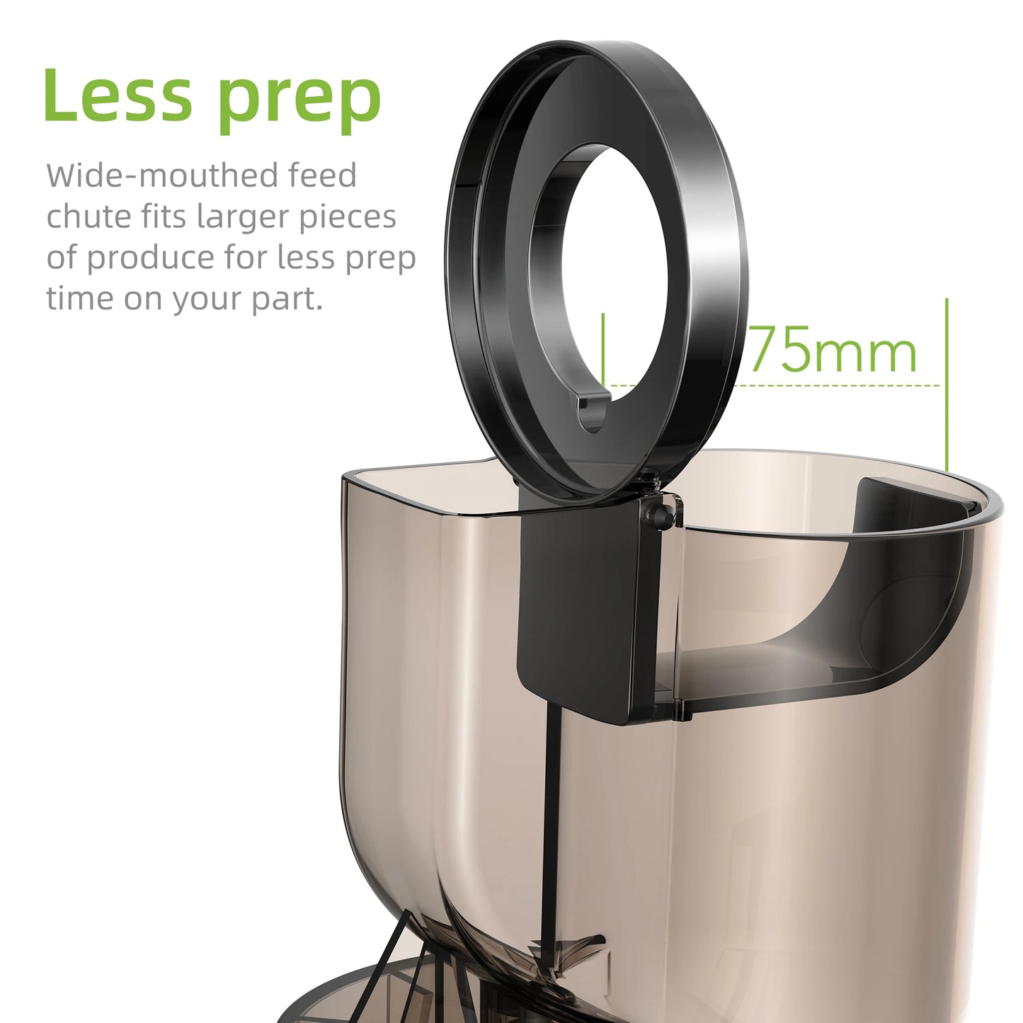 Cold Press Juicer With 75mm Feed Chute,  Powerful