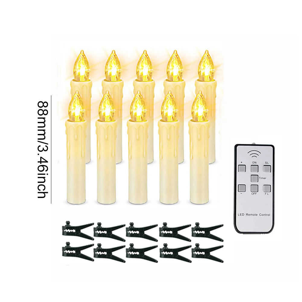 10PCS LED Electronic Candle With Flashing Flames