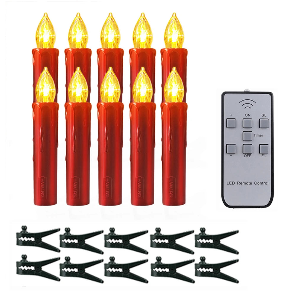 10PCS LED Electronic Candle With Flashing Flames