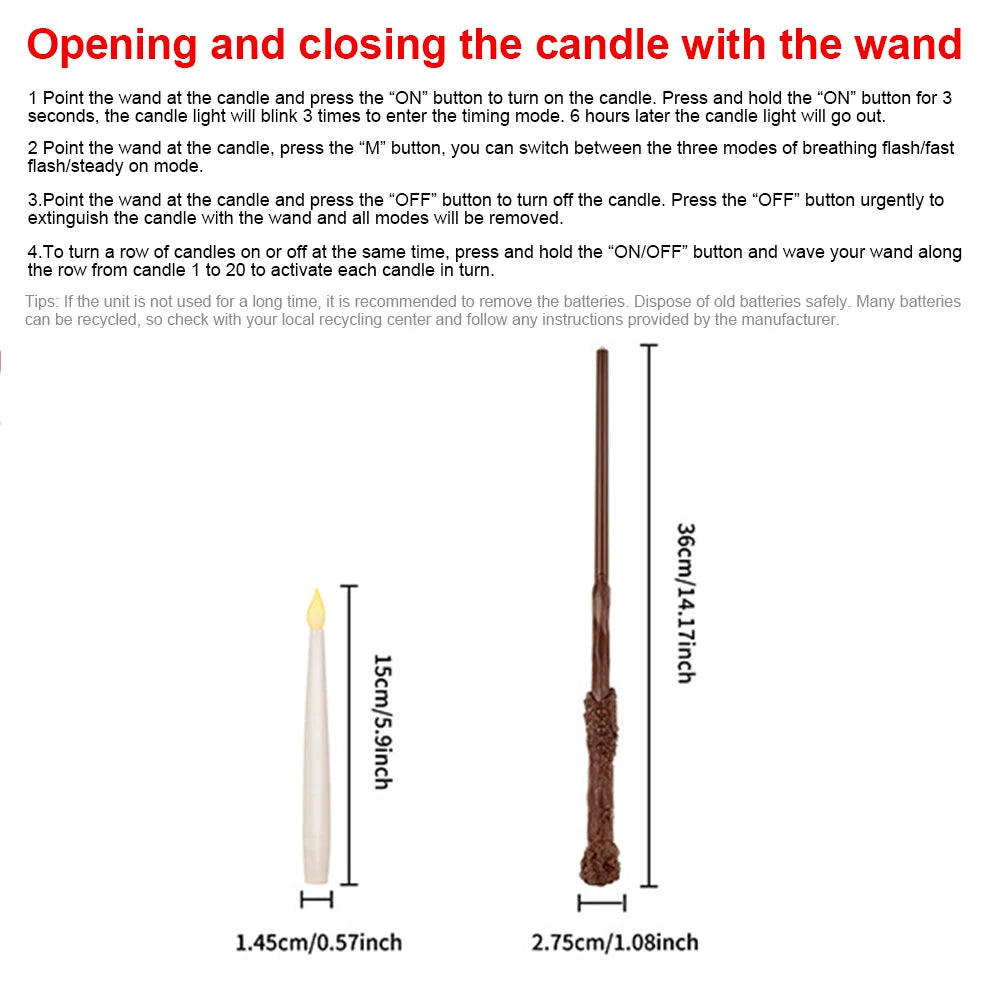 LED Flameless Taper Candle Flickering Warm Light