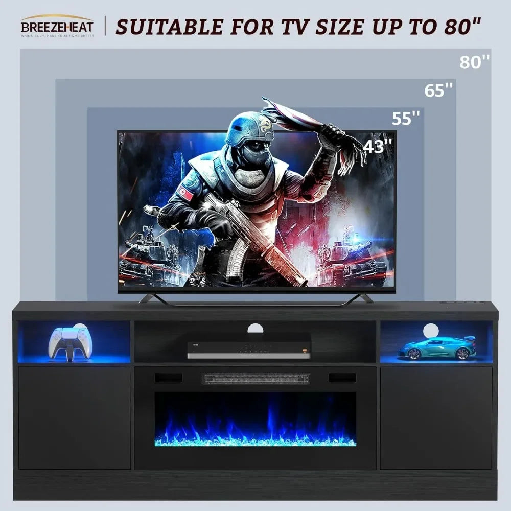 Electric Fireplace TV Stand, Led Entertainment Center