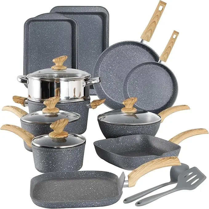 Induction Cookware Set-17 Piece Non-stick Cooking