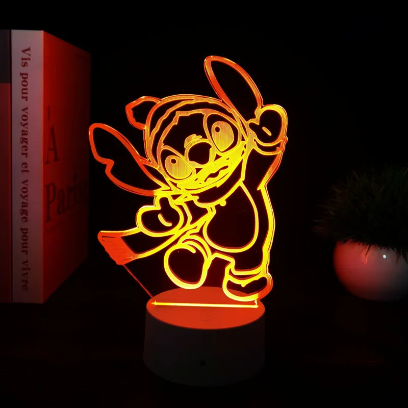 3D Illusion Stitch Night Light With Remote Control