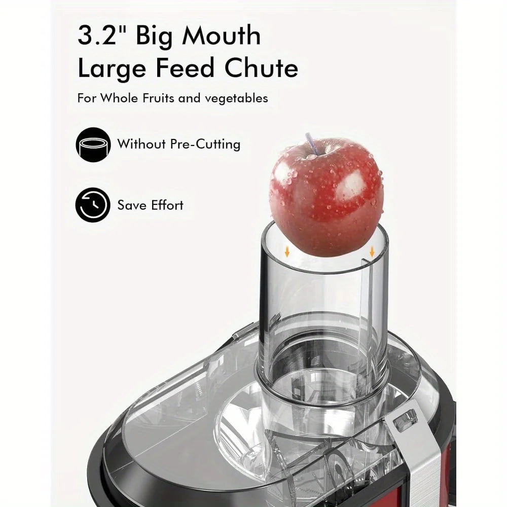 High-Power Juicer Machine, Large 3.2" Feed Chute