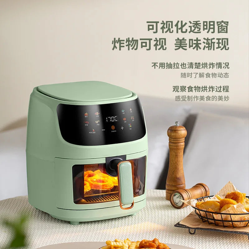 8L Visual Multifunctional Electric Air Fryer LCD screen