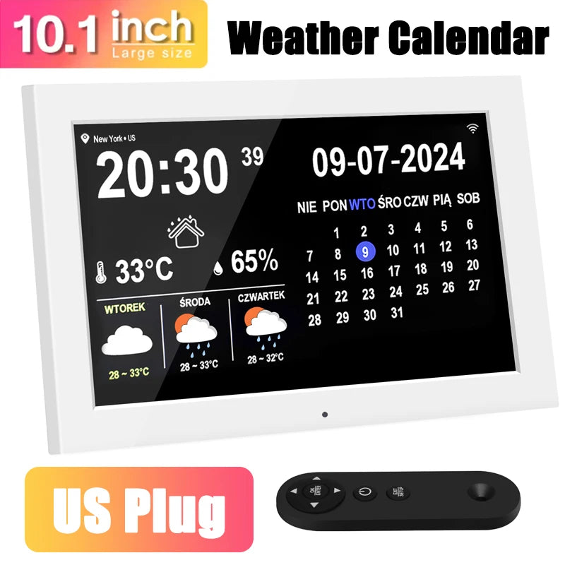 10.1Inch WIFI Smart Digital Calendar Wall Clock