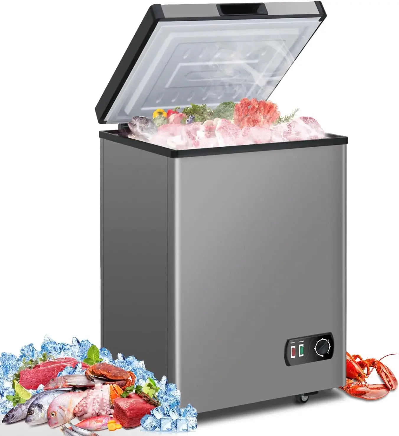 Chest Freezer 3.8 Cubic Feet , 7 Adjustable Temperature, Energy