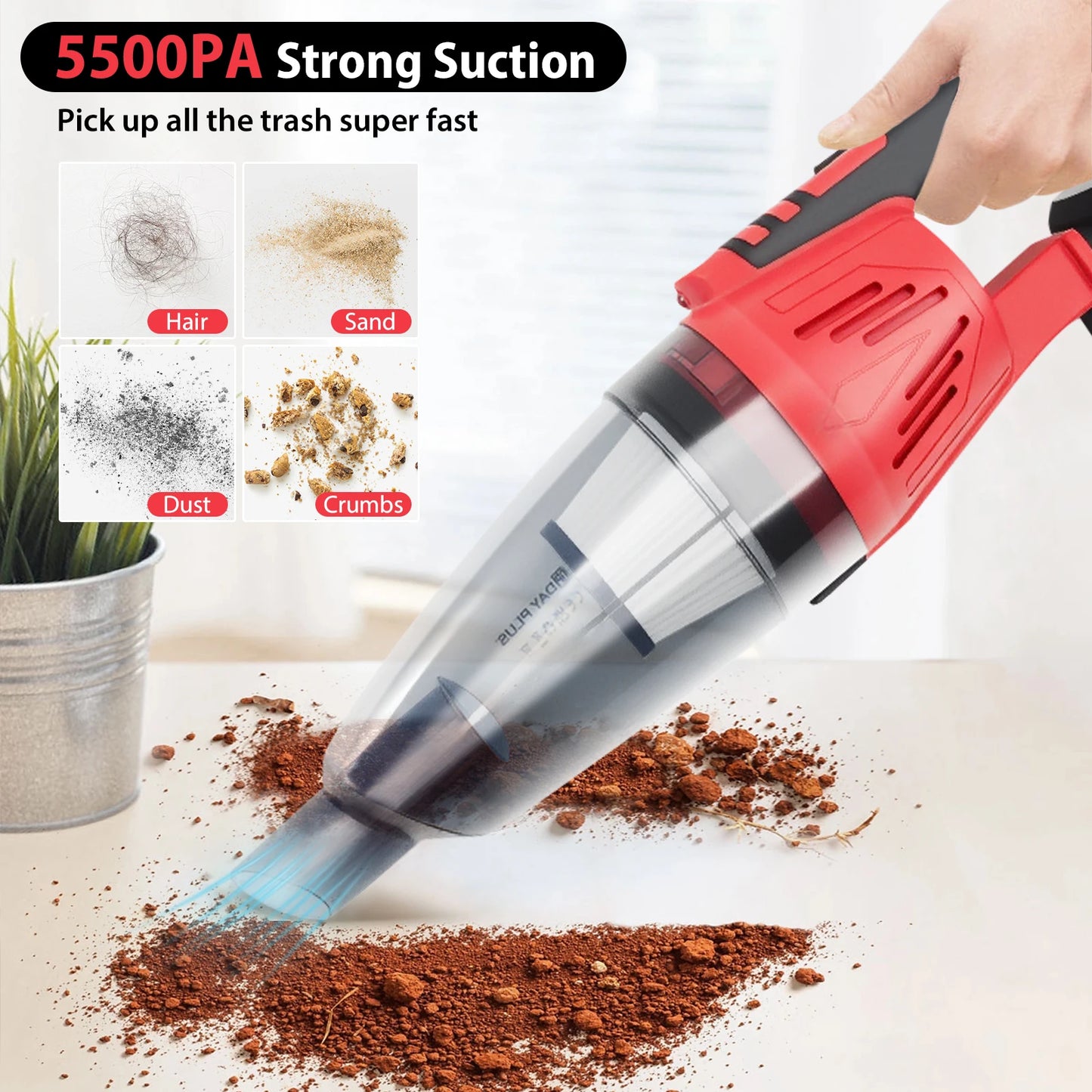 Powerful 3-in-1 Cordless Vacuum Cleaner With Light