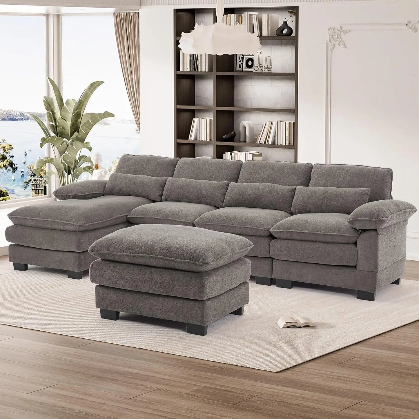 U Shape Sectional Sofa Cloud Couch For Living