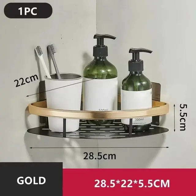 Bathroom Shelf No Drill Wall Mounted Shampoo Bottle