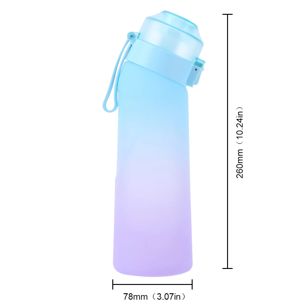 650ML Fragrant Water Bottle With Straw Fruit Scent