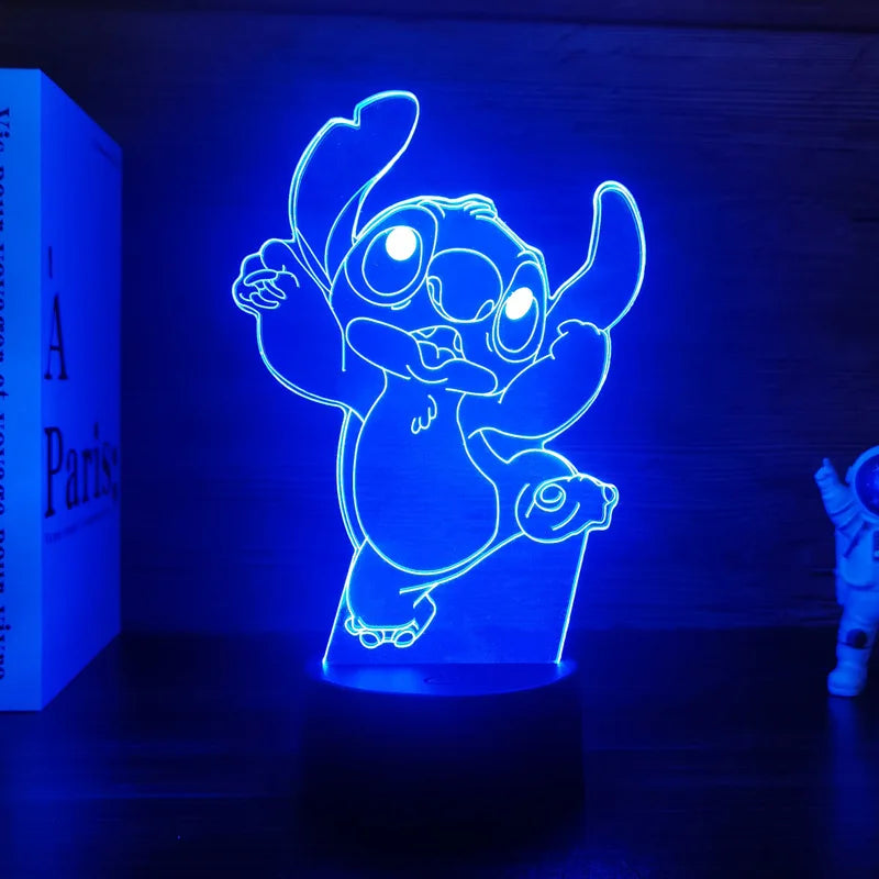 3D Illusion Stitch Night Light With Remote Control