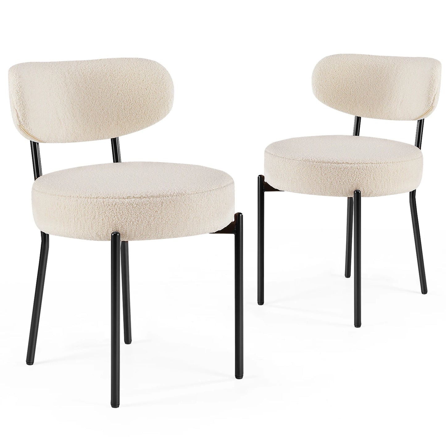 Ergonomic Round Dining Chairs Set Of 2 Plush