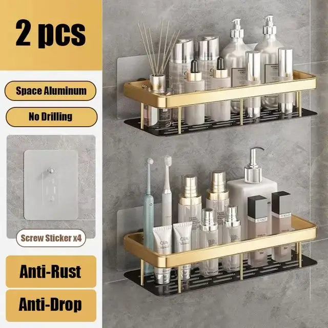 Bathroom Shelf No Drill Wall Mounted Shampoo Bottle