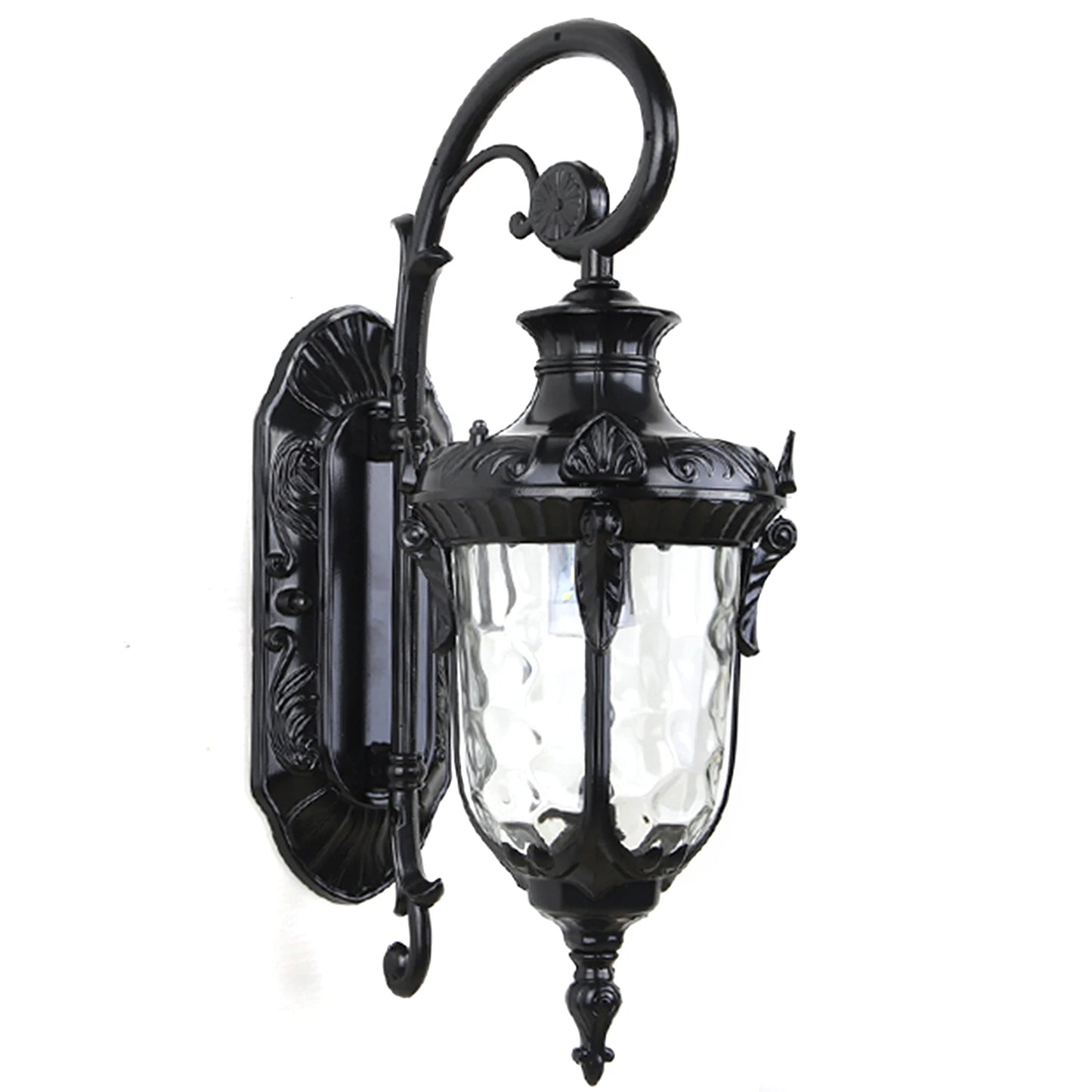 Outdoor Wall Lamp Antique Loft Wood Glass