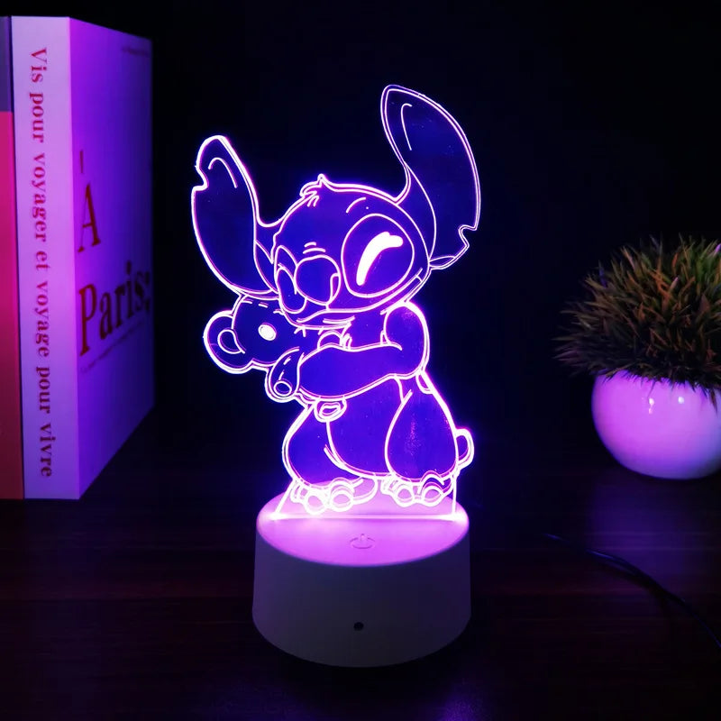 3D Illusion Stitch Night Light With Remote Control