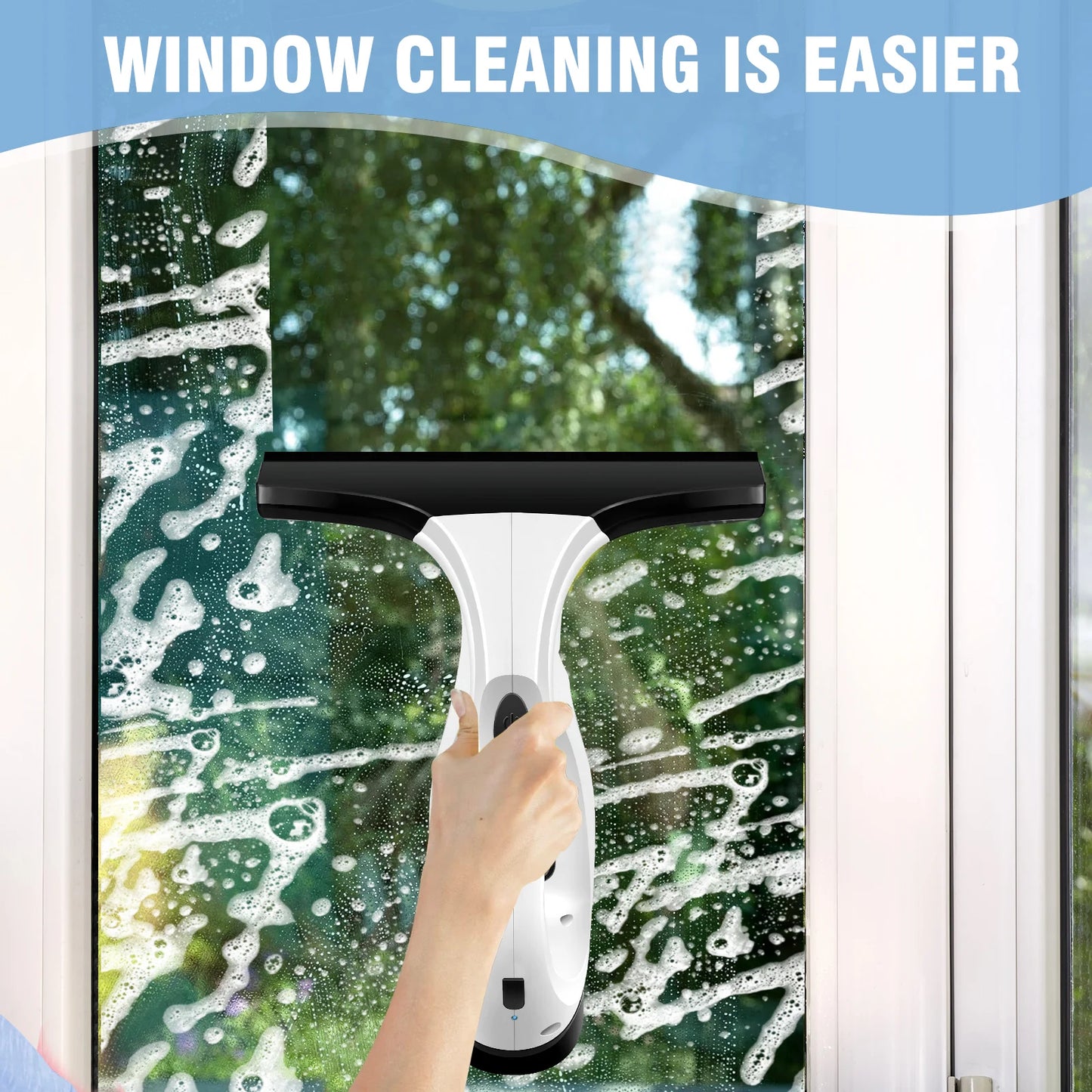 Cordless Window Vac Cleaner Rechargeable - 28cm Squeegee Element